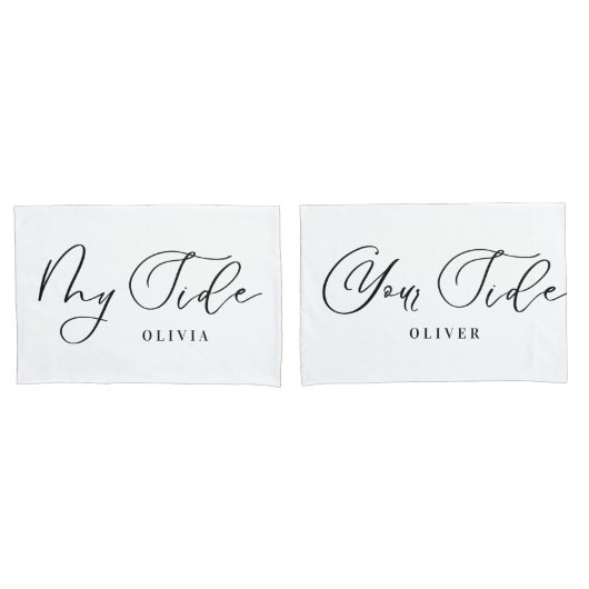 Mijn kant uw kant gepersonaliseerde elegante manus kussensloop (Voorkant-Set)