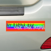 mijn karma heeft je dogma overspoeld bumpersticker (Op auto)