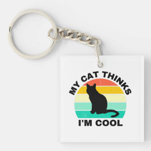 Mijn kat denkt dat ik kool ben sleutelhanger