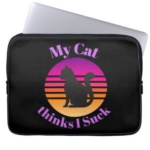 Mijn kat denkt dat ik zuig laptop sleeve