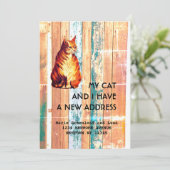 Mijn kat en ik hebben Aankondiging verhuisd (Staand voorkant)