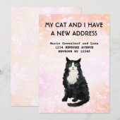 Mijn kat en ik hebben een mededeling verhuisd aankondiging (Voorkant / Achterkant)