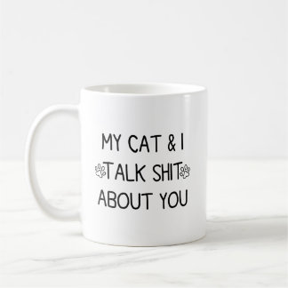 Mijn kat en ik hebben het over jou 2-zijdig koffiemok