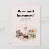 Mijn Kat en ik verplaatsen Wijziging Adres verplaa Aankondiging (Voorkant / Achterkant)