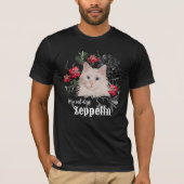 Mijn kat graaft Zeppelin t-shirt aanpasbaar (Voorkant)