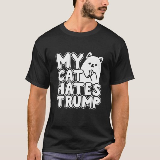 Mijn kat haat Trump T-Shirt (Voorkant)