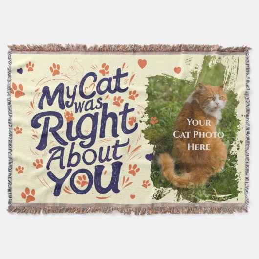 Mijn kat had gelijk over jou – Kattenliefhebber Deken (Voorkant)