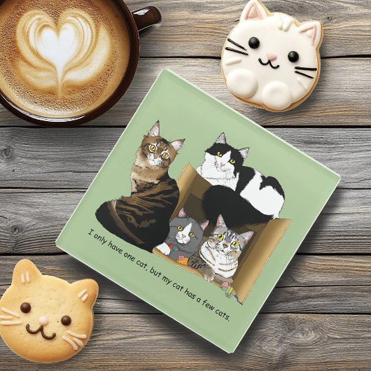 Mijn kat heeft katten glazen onderzetter