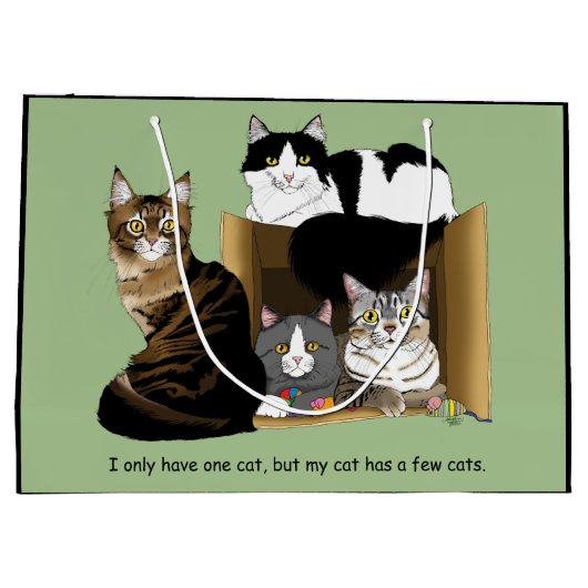 Mijn kat heeft katten groot cadeauzakje (Achterkant)