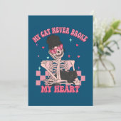 Mijn kat heeft mijn hart nooit gebroken Anti Valen Feestdagenkaart (Staand voorkant)