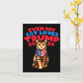 Mijn kat houdt van Trump 2024 Kaart (Gele Bloem)