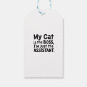 Mijn kat is de baas cadeaulabel (Achterkant)