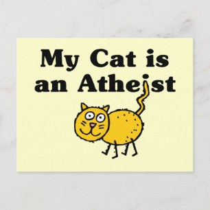 Mijn kat is een atheïst briefkaart
