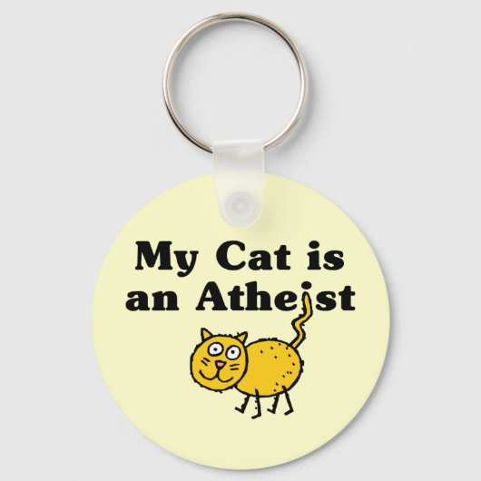 Mijn kat is een atheïst sleutelhanger (Voorkant)