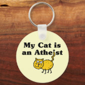 Mijn kat is een atheïst sleutelhanger (Voorkant)