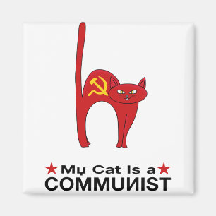 Mijn Kat is een COMMUNIST grote gave ideeën polit Magneet