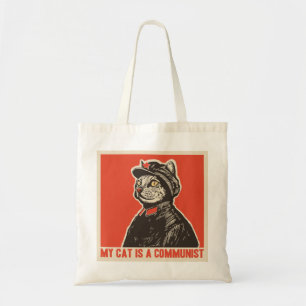Mijn kat is een communist tote bag