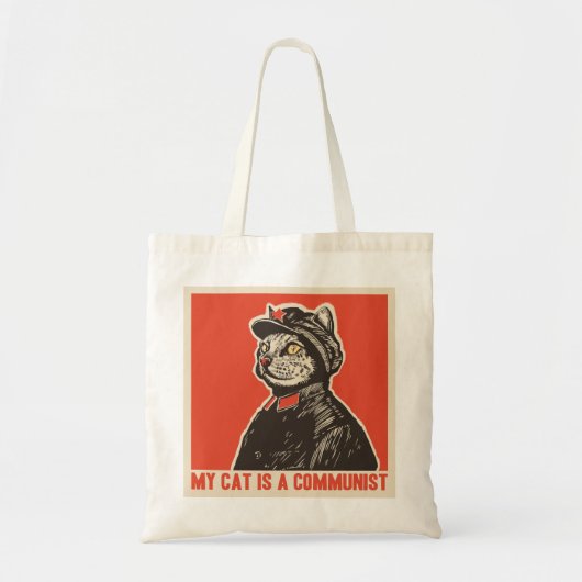 Mijn kat is een communist tote bag (Voorkant)