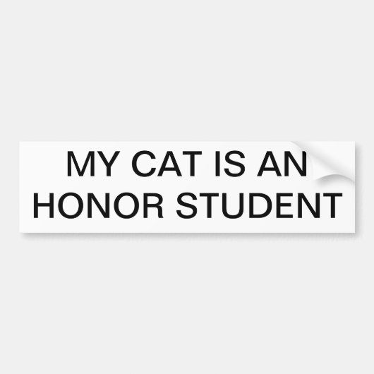 Mijn kat is een eremstudent-bumper sticker (Voorkant)