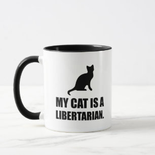 Mijn kat is een libertarian grappig politiek mok