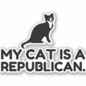Mijn kat is een republikein sticker (Voorkant)