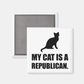 Mijn kat is een Republikeinse grappige politieke Magneet (Voorkant / Achterkant)