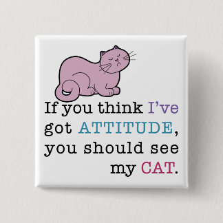 Mijn kat is grappige kat vierkante button 5,1 cm