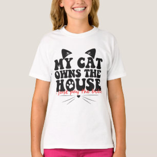 Mijn kat is het huis waar ik alleen maar de rekeni t-shirt