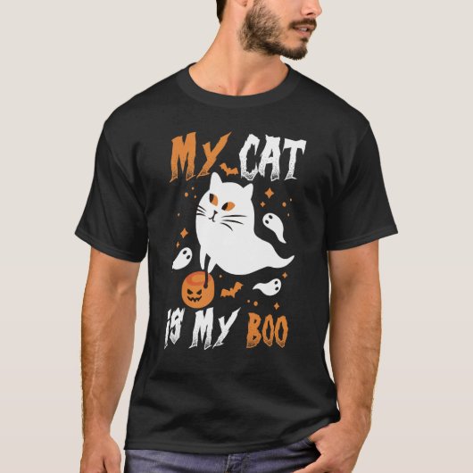 Mijn kat is mijn Boo T-shirt (Voorkant)