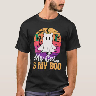 Mijn kat is mijn boog spook kat halloween grappige t-shirt