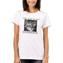 Mijn kat is mijn Geziene Dames T Shirt