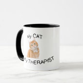 Mijn kat is mijn therapeut mok (Voorkant links)
