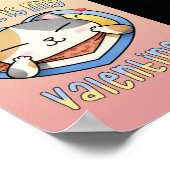 Mijn kat is mijn Valentijn Calico Cat Poster (Hoek)