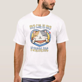 Mijn kat is mijn Valentijn Calico Cat T-shirt