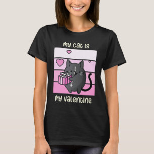 Mijn kat is mijn Valentijn Kat en Pi op Valentijns T-shirt