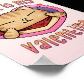Mijn kat is mijn Valentijn Oranje tabby Poster (Hoek)