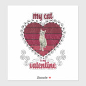 Mijn kat is mijn Valentijn Sticker (Vel)