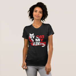 Mijn kat is mijn Valentijn T-shirt