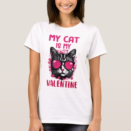 Mijn kat is mijn valentijn t-shirt (Voorkant)