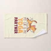 Mijn kat is mijn yoga partner - Stretching Cat Bad Handdoek (Handdoek)