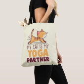 Mijn kat is mijn yoga partner - Stretching Cat Draagtas (Dichtbij)