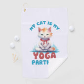 Mijn kat is mijn yogapartner - Schattige mediteren Golfhanddoek (Insitu)