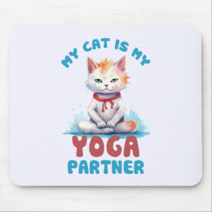 Mijn kat is mijn yogapartner - Schattige mediteren Muismat
