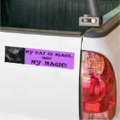 MIJN KAT IS ZWART, NIET MIJN MAGIC. BUMPERSTICKER (Op Truck)