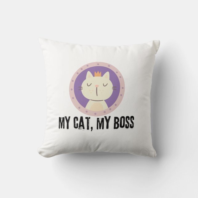 Mijn kat, mijn baas kussen (Voorkant)