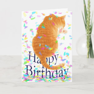 Mijn kat op je verjaardag Kaart. Wenskaart Kaart