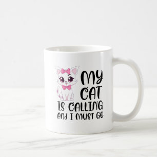 Mijn kat roept en ik moet gaan koffiemok