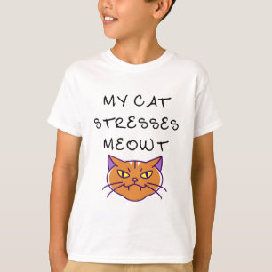 Mijn kat stress meowt grappige kat t-shirt