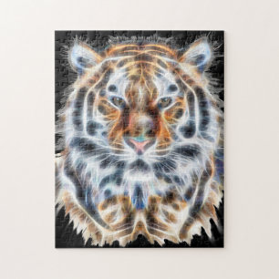 Mijn kat werkt meer tijgergezichtsenergie op legpuzzel