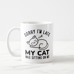 Mijn kat zat op mij. koffiemok